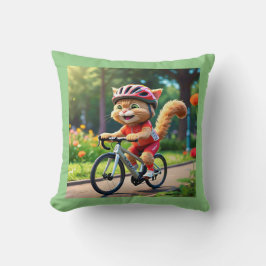 Gato deportivo de Guay en Cojín decorativo de bici