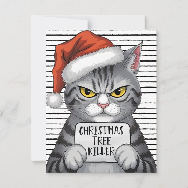 Gato divertido del asesino del árbol de Navidad (Anverso)