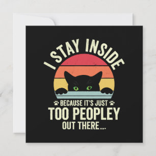 Gato Divertido Me Quedo Dentro Porque Hay Demasiad