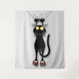 Gato divertido Personaje Rascando Tela