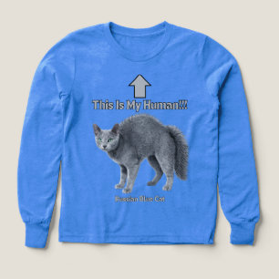 Gato divertido ruso azul - Este es mi humano