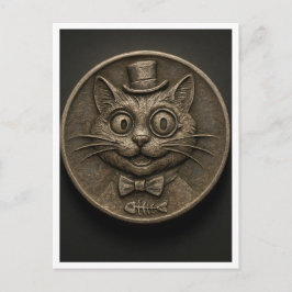 Gato divertido. Tarjeta postal