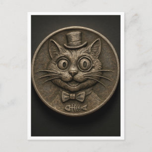 Gato divertido. Tarjeta postal