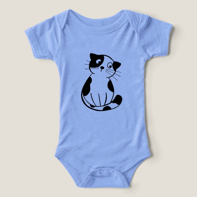 Gato divertido Tee de infante gráfico para pequeño (Diseño delantero )