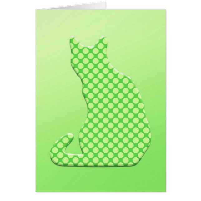 Gato Dotty - tonos verde lima (Frente)