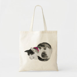 Gato durmiendo bolsa de tocador