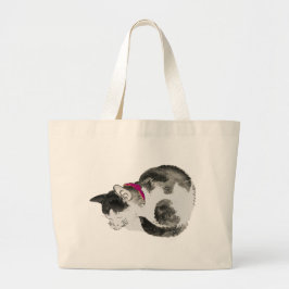 Gato durmiendo bolsa de tocador