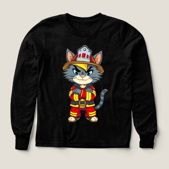 Gato duro para bomberos - Estilo Personalizado de  (Diseño frontal)