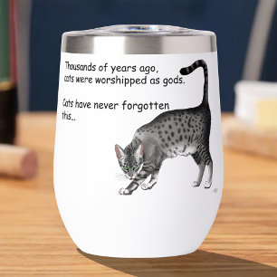 Gato Egipcio Mau Gris Caprichoso Divertido
