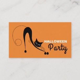 Gato elegante, Invitación a la fiesta de Halloween