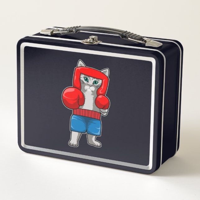 Gato en boxeo con guantes de boxeo (Anverso)