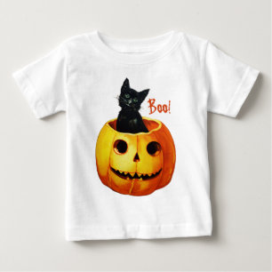 Gato en calabaza Halloween Bebé Camisa
