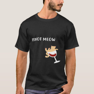Gato En Camiseta De Copa De Vino Pinot Meow