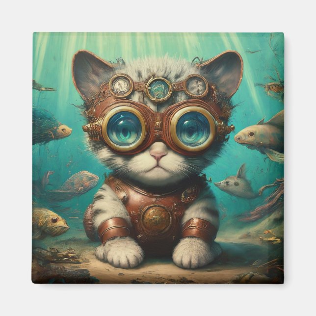 Gato en el imán oceánico (Frente)