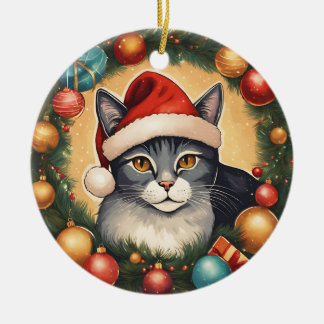 Gato en el ornamento de la corona