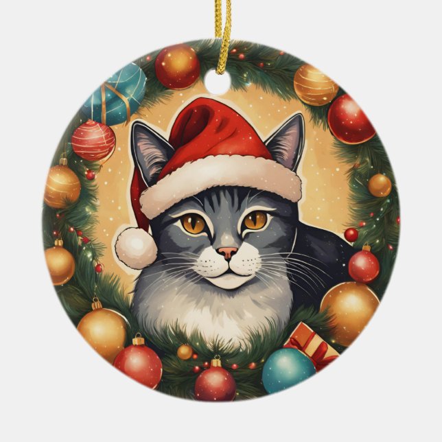 Gato en el ornamento de la corona (Frente)