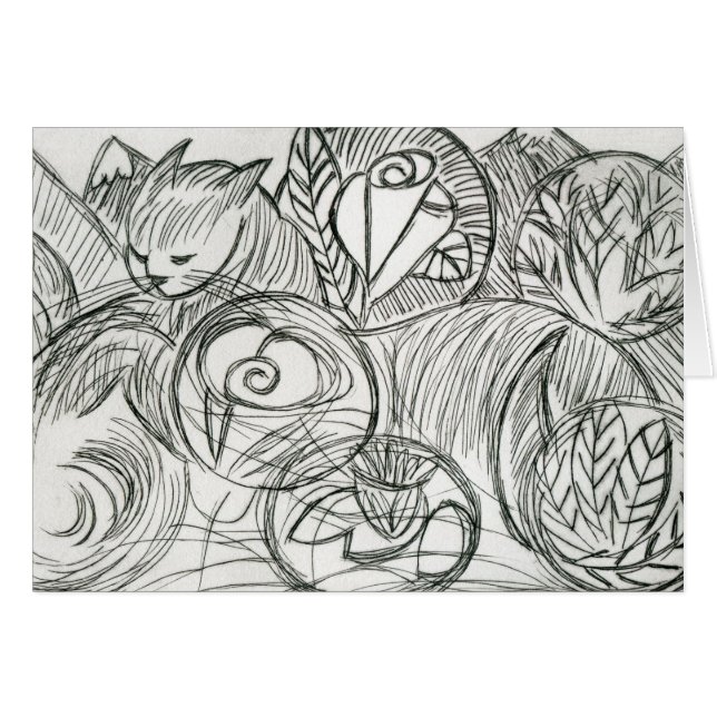 Gato en el tiempo de sueño (Anverso (Horizontal))