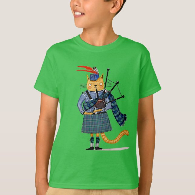 Gato en la gaita - Camiseta (Anverso)