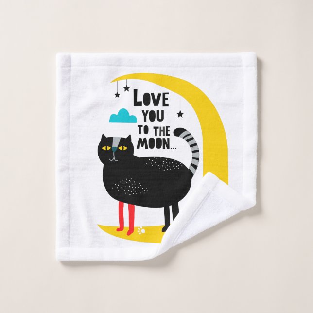 Gato en la luna (Toallita)