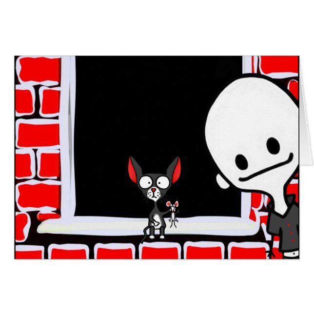 Gato en la ventana (Anverso (Horizontal))