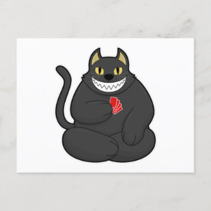 Gato en Poker con tarjetas de póker