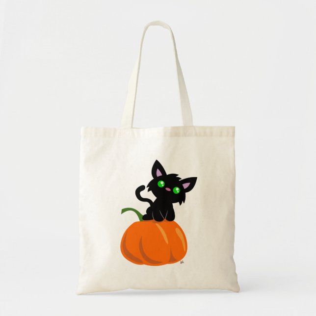 Gato en una bolsa de asas de la calabaza (Frente)