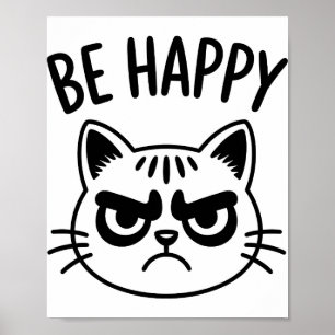 Gato Enojado – Arte de Contraste Feliz
