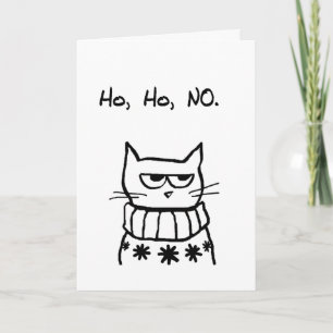 Gato enojado en un suéter del navidad - Navidad