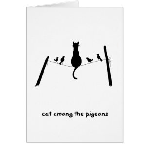 Gato entre las palomas