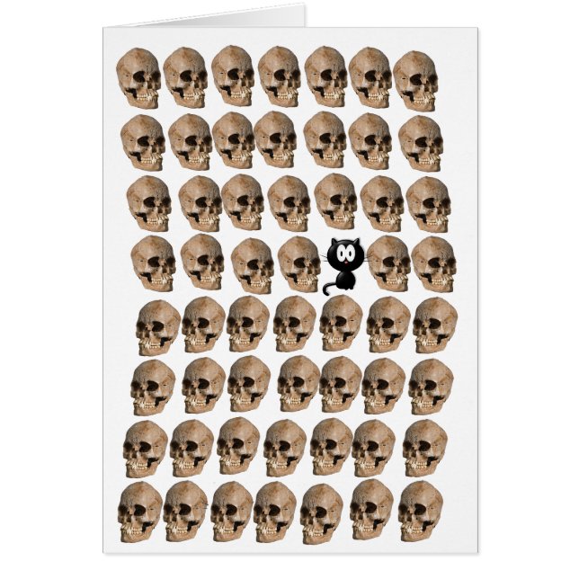 Gato entre los cráneos (Frente)