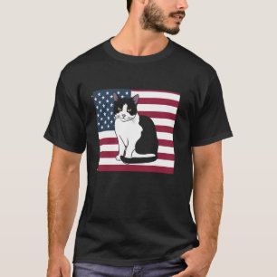 Gato esmoquin camiseta patriótica 4 de julio adult