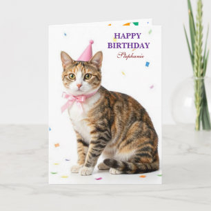 Gato esmoquin con tarjeta de globo del 72 cumpleañ