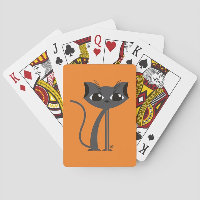 Gato espeluznante - Jugando cartas (Reverso)