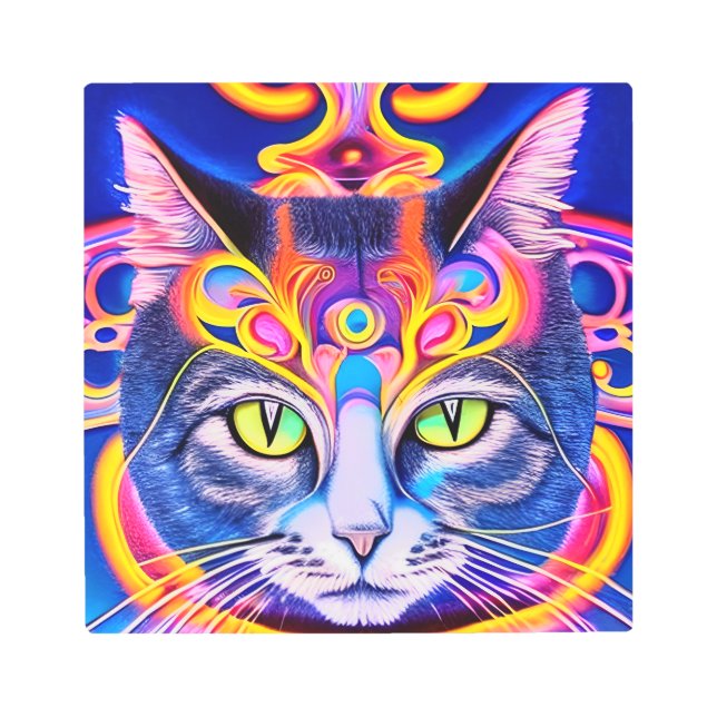 Gato espiritual místico de arte generado por IA (Anverso)