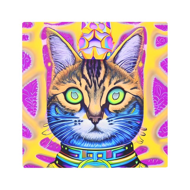 Gato espiritual místico de arte generado por IA (Anverso)