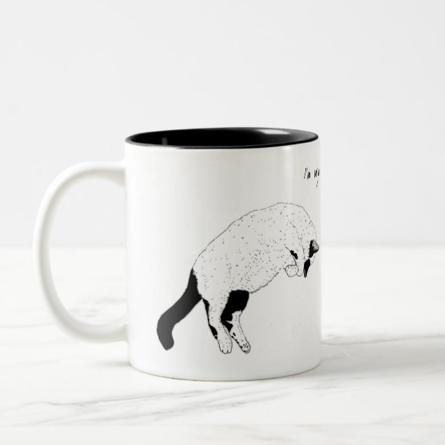 Gato, estoy perdiendo mi vida, taza animal (Izquierda)