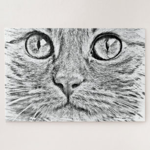 Gato Face Jigsaw Rompecabezas Amo Mascotas