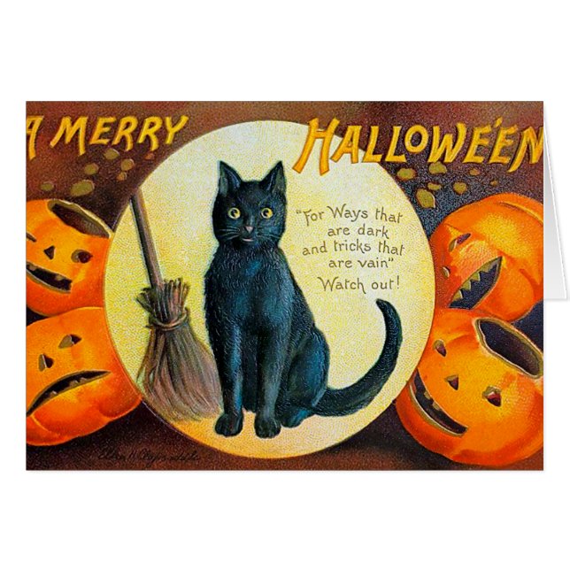 Gato Falln Merry Halloween (Anverso (Horizontal))