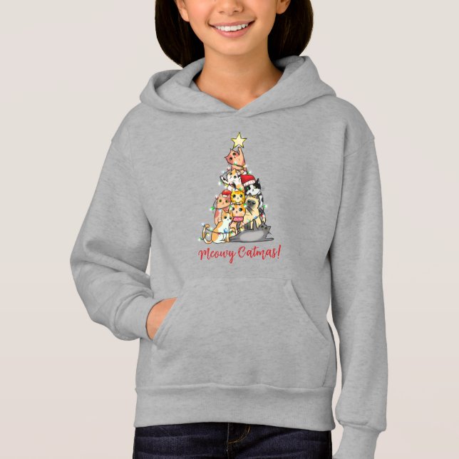 Gato Feliz Navidad Gatitos Árbol de Navidad (Anverso)