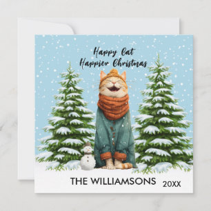 Gato Feliz Navidad Más Feliz