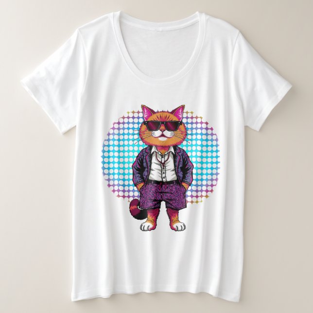 Gato fiesta en gafas de sol - Disco (Anverso del diseño)