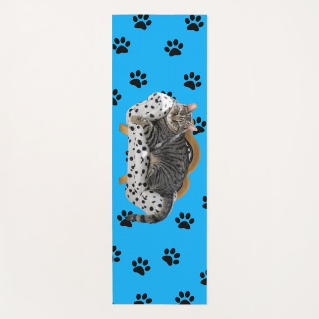 Gato flojo yoga Mat Lazy con patas (Anverso)