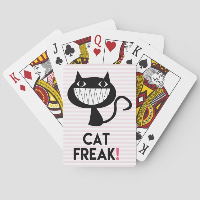 ¡Gato Freak! Cartas de juego de póquer Fun Bicycle (Reverso)