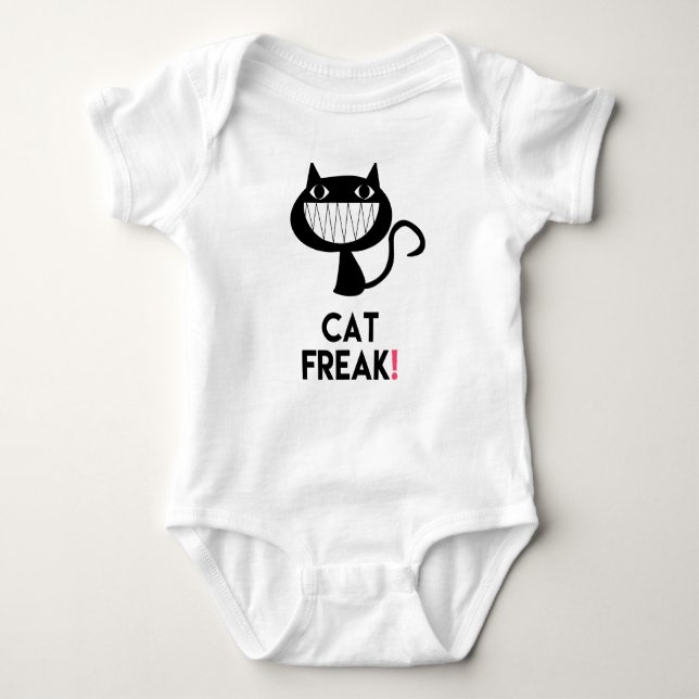 ¡Gato Freak! Fun Baby Jersey Bodysuit (Anverso)