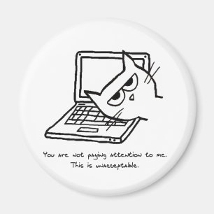 Gato furioso exige atención - Gracioso imán gato