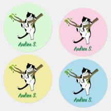 Gato Gatito Lindo Trepando Árbol