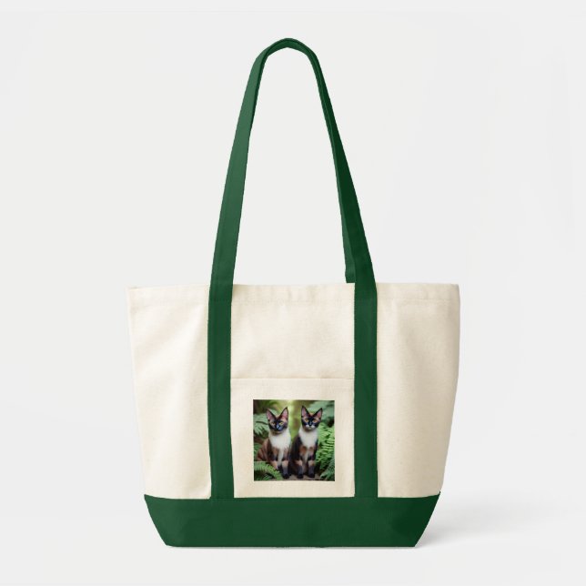 Gato gemelos siameses, bolsa de impulso (Frente)