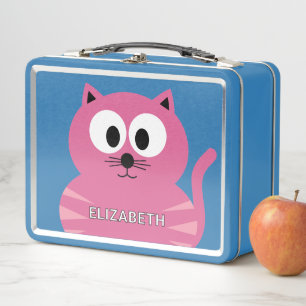 Gato Gordo Rosa Lindo - Nombre Personalizado