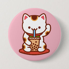 Gato gracioso - Botón - MANEKI-NEKO BOBA KIT-TEA