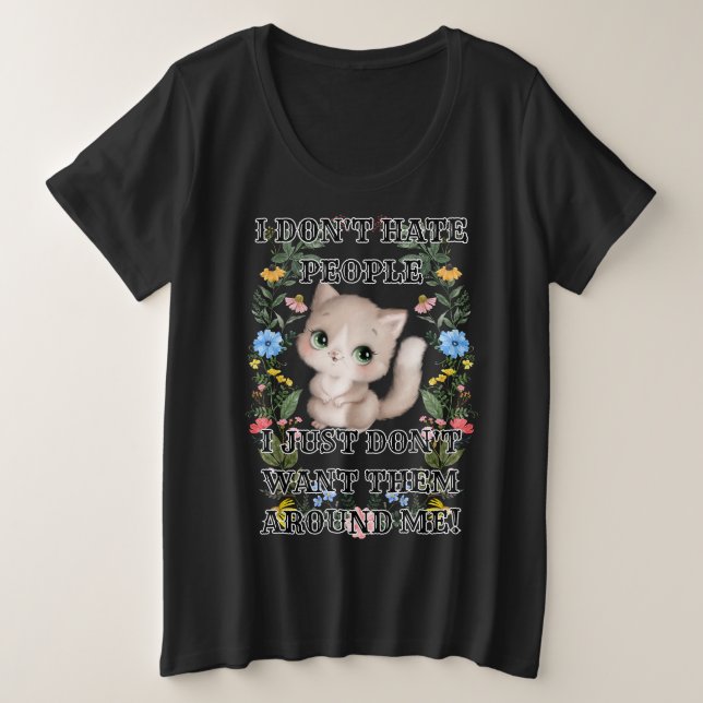 Gato gracioso de la gente del odio (Anverso del diseño)
